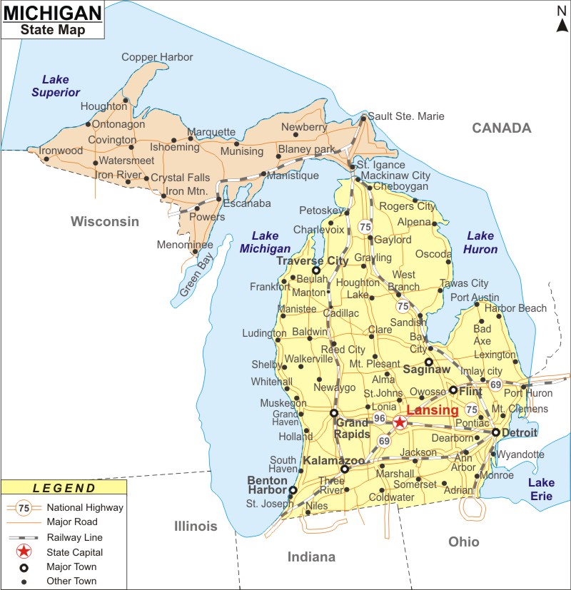 Map of Michigan