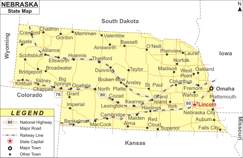 Map Of Nebraska Cities And Towns 1020x605 Map Of Nebraska Cities And Towns 1020x605