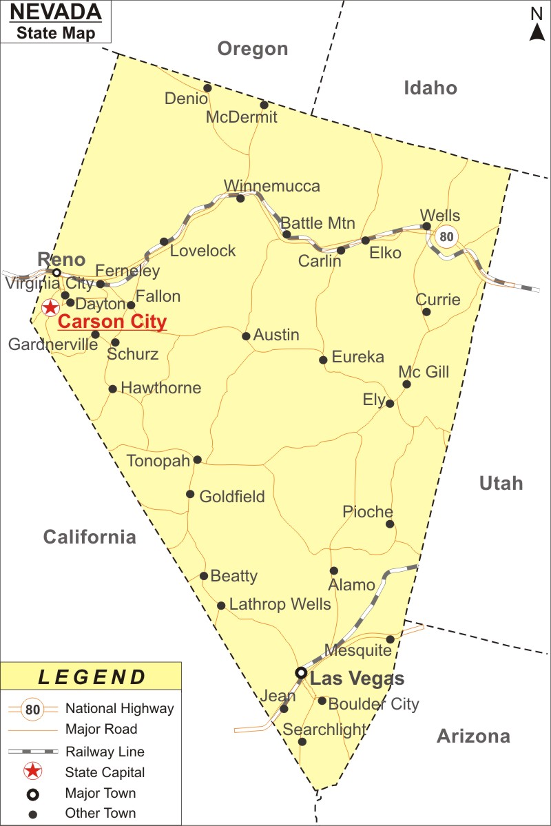 Map of Nevada