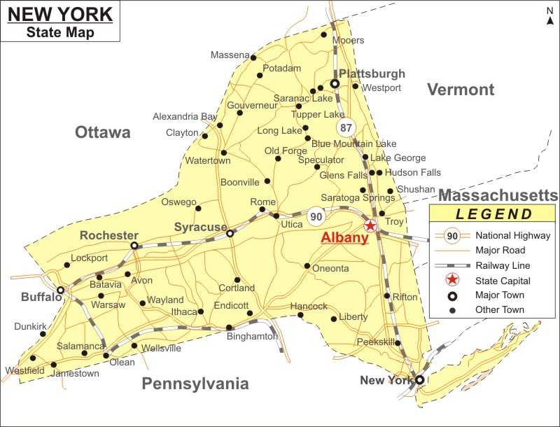 road map of new york state and pennsylvania New York Map Map Of New York State Usa Highways Cities Roads Rivers road map of new york state and pennsylvania