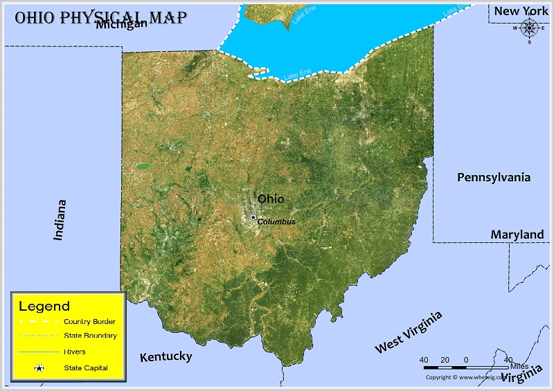 Ohio Physical Map