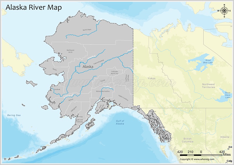Alaska River Map