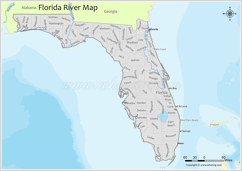 Florida River Map