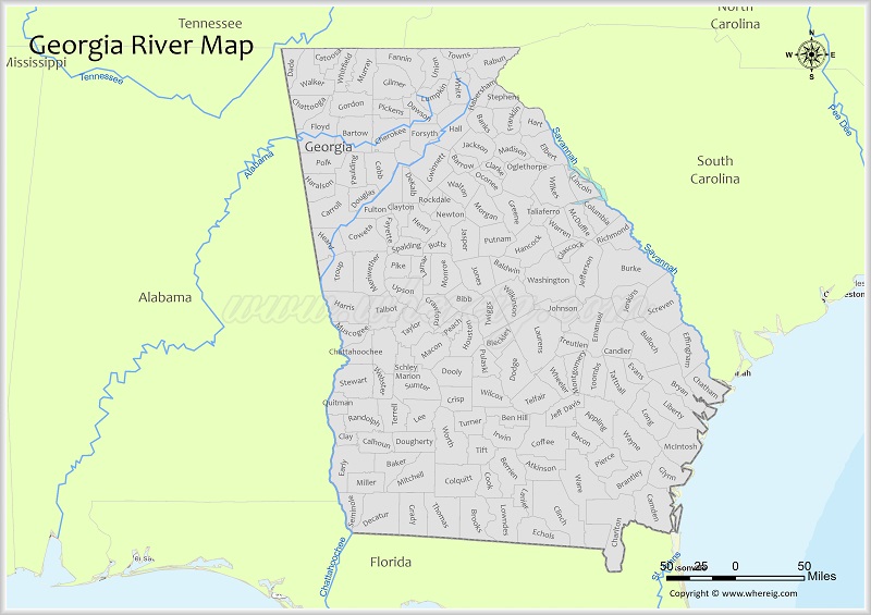 Georgia River Map