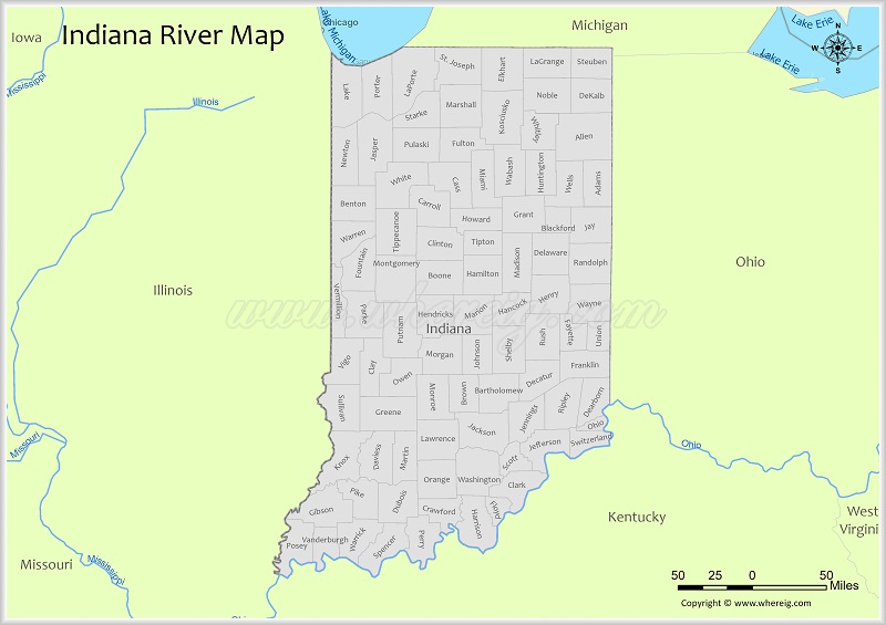 Indiana River Map