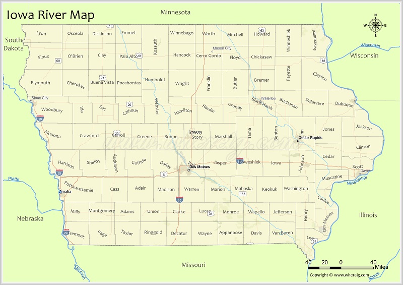 Iowa River Map