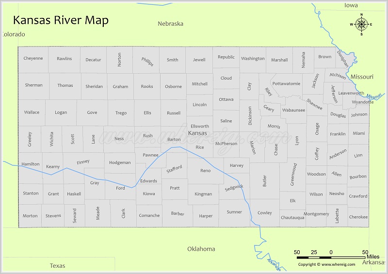 Kansas River Map