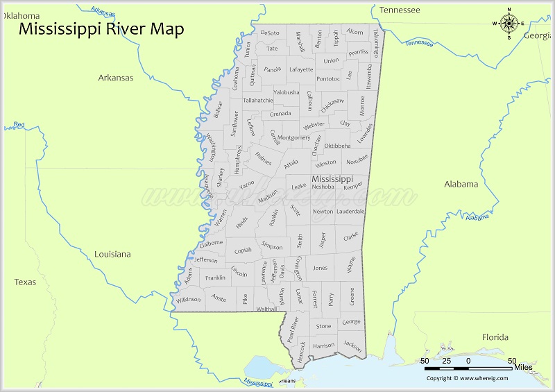 Mississippi River Map