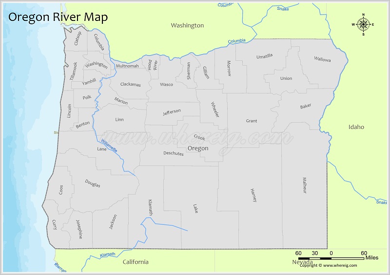 Oregon River Map