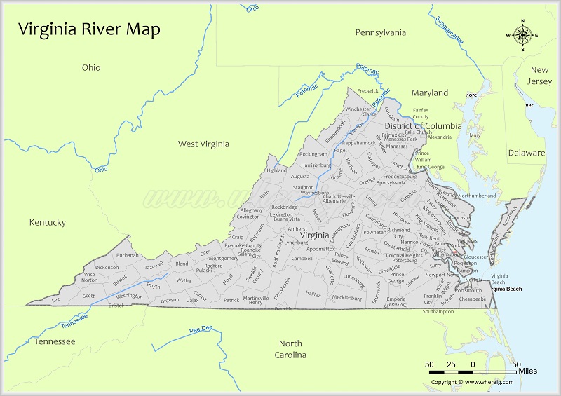 Virginia River Map