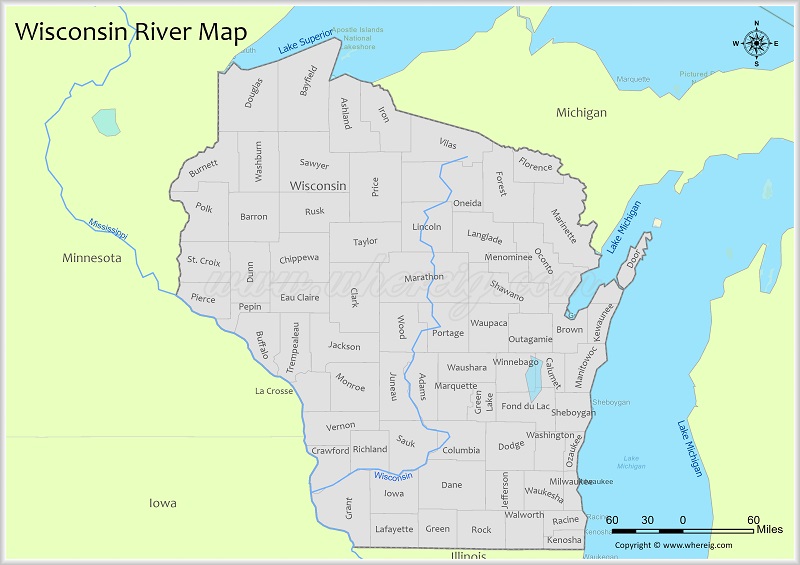Wisconsin River Map