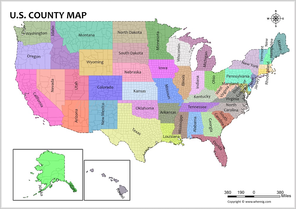 Us Map With Counties Vector Us Map With Counties Vector