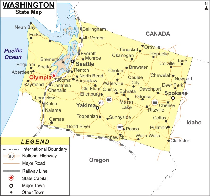 Map of Washington