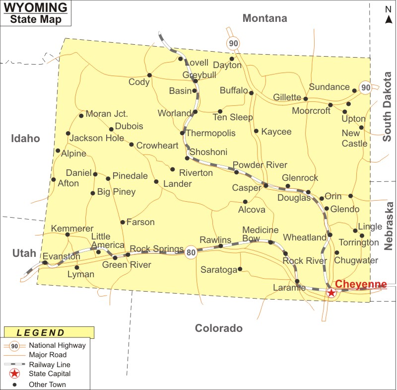 Map of Wyoming