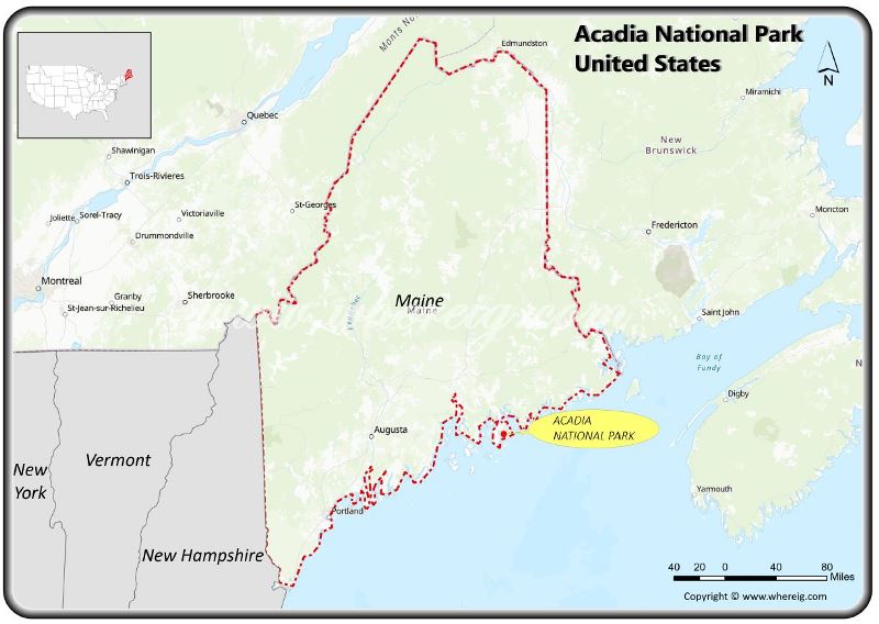 Where is Acadia National Park Located