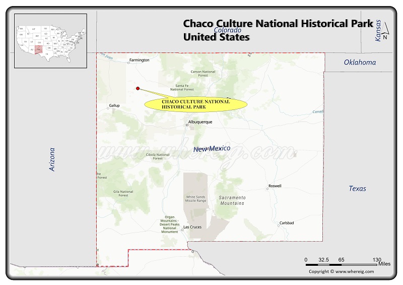 Where is Chaco Culture National Historical Park Located in New Mexico