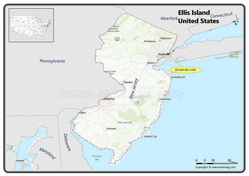 Where is Ellis Island Located in New Jersy