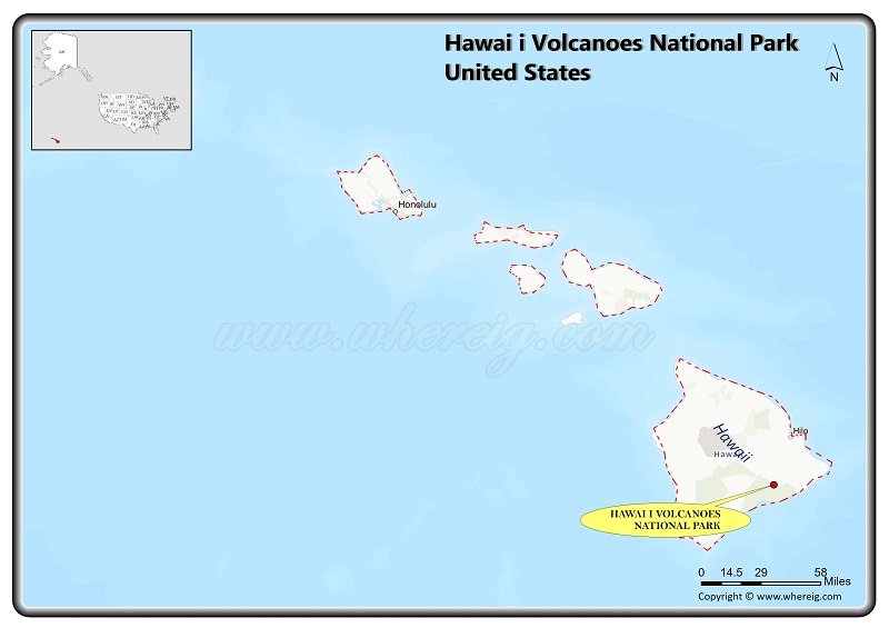 Where is Hawaii Volcanoes National Park Located in Hawaii
