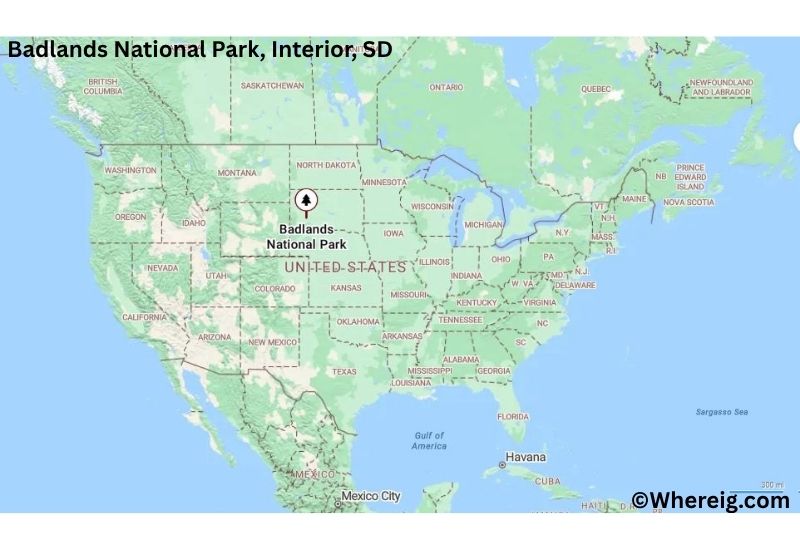 Where is Badlands National Park Located in Interior, South Dakota Where is Badlands National Park Located in Interior, South Dakota