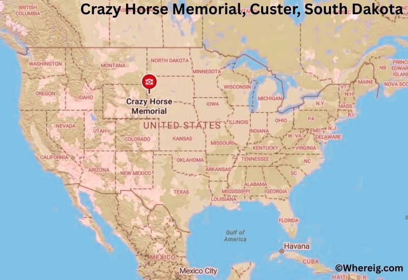 Where is Crazy Horse Memorial Located in Custer, South Dakota Where is Crazy Horse Memorial Located in Custer, South Dakota