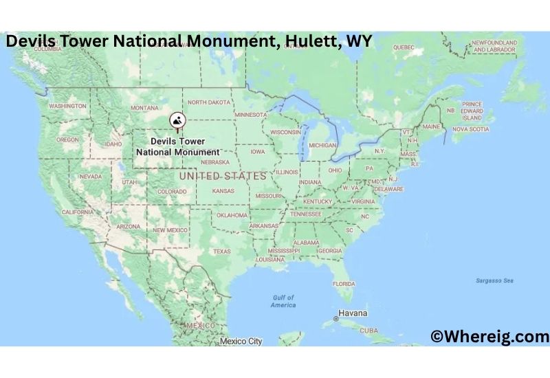 Where is Devils Tower National Monument Located in Hulett, Wyoming Where is Devils Tower National Monument Located in Hulett, Wyoming