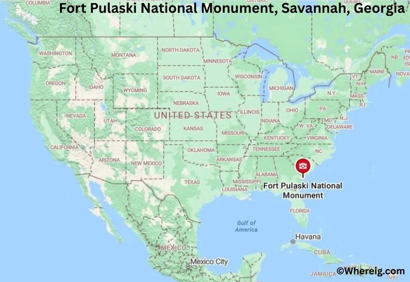Where is Fort Pulaski National Monument Located in Savannah, Georgia Where is Fort Pulaski National Monument Located in Savannah, Georgia