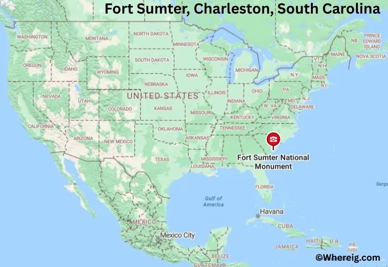 Where is Fort Sumter Located inCharleston, South Carolina Where is Fort Sumter Located inCharleston, South Carolina