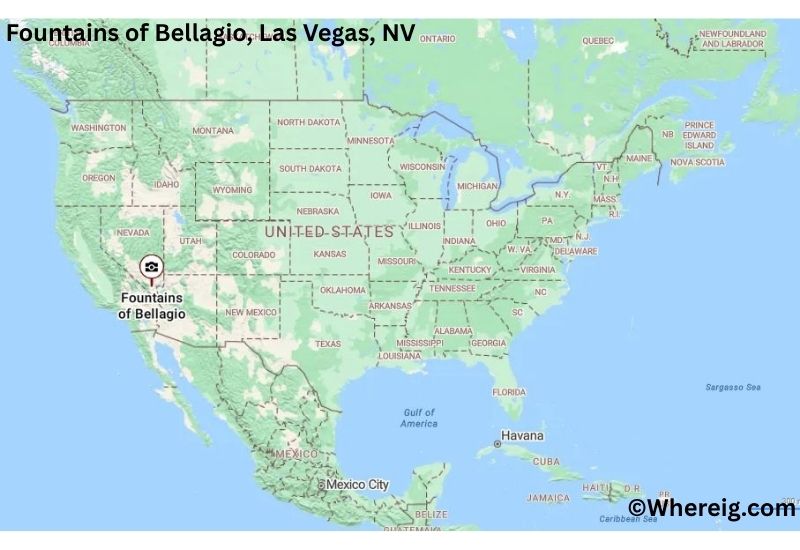 Where is Fountains of Bellagio Located in Las Vegas, Nevada