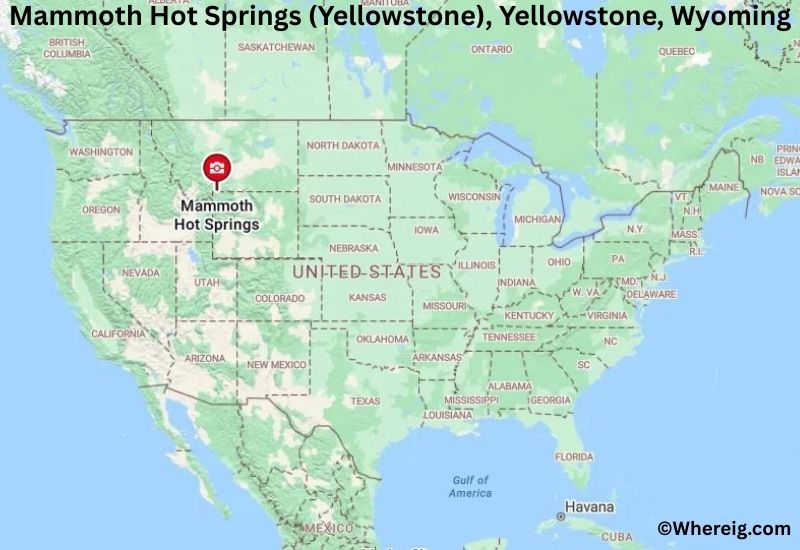 Where is Mammoth Hot Springs (Yellowstone) Located in Yellowstone, Wyoming Where is Mammoth Hot Springs (Yellowstone) Located in Yellowstone, Wyoming