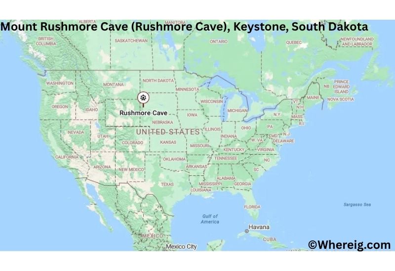 Where is Mount Rushmore Cave (Rushmore Cave) Located in Keystone, South Dakota Where is Mount Rushmore Cave (Rushmore Cave) Located in Keystone, South Dakota