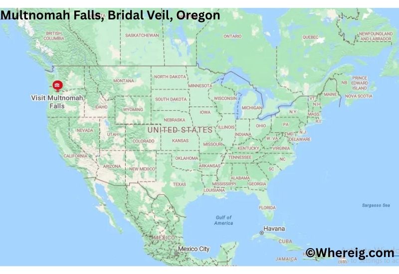 Where is Multnomah Falls Located inBridal Veil, Oregon Where is Multnomah Falls Located inBridal Veil, Oregon