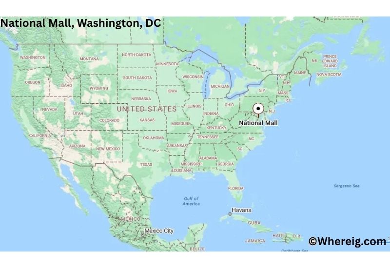 Where is National Mall Located in Washington, District of Columbia Where is National Mall Located in Washington, District of Columbia
