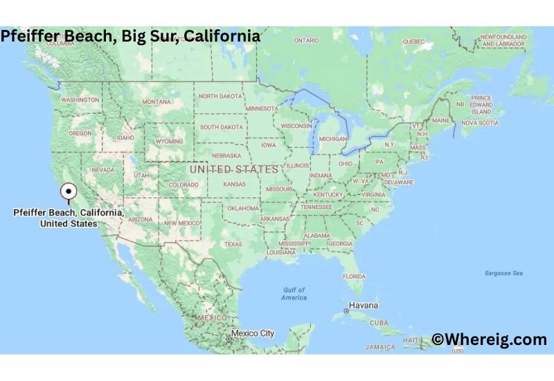 Where is Pfeiffer Beach Located inBig Sur, California Where is Pfeiffer Beach Located inBig Sur, California