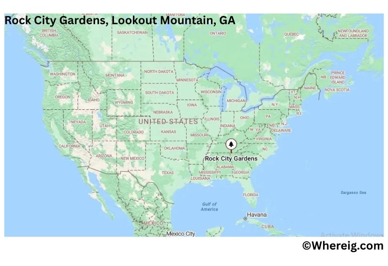 Where is Rock City Gardens Located in Lookout Mountain, Georgia Where is Rock City Gardens Located in Lookout Mountain, Georgia