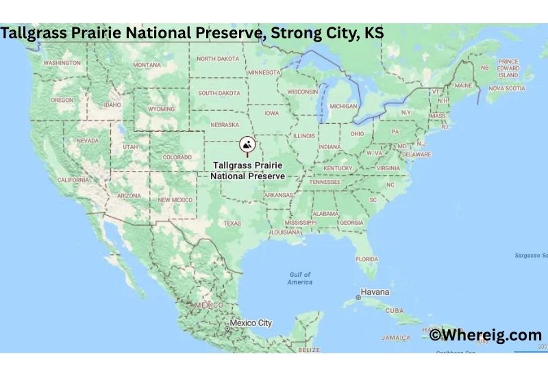 Where is Tallgrass Prairie National Preserve Located inStrong City, Kansas