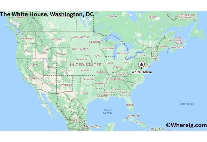 Where is The White House Located in Washington, District of Columbia