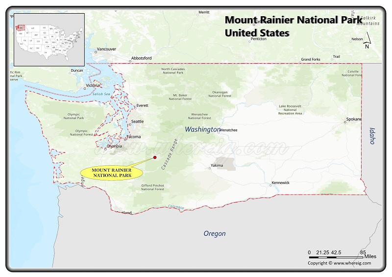 Where is Mount Rainier National Park Located in Washington