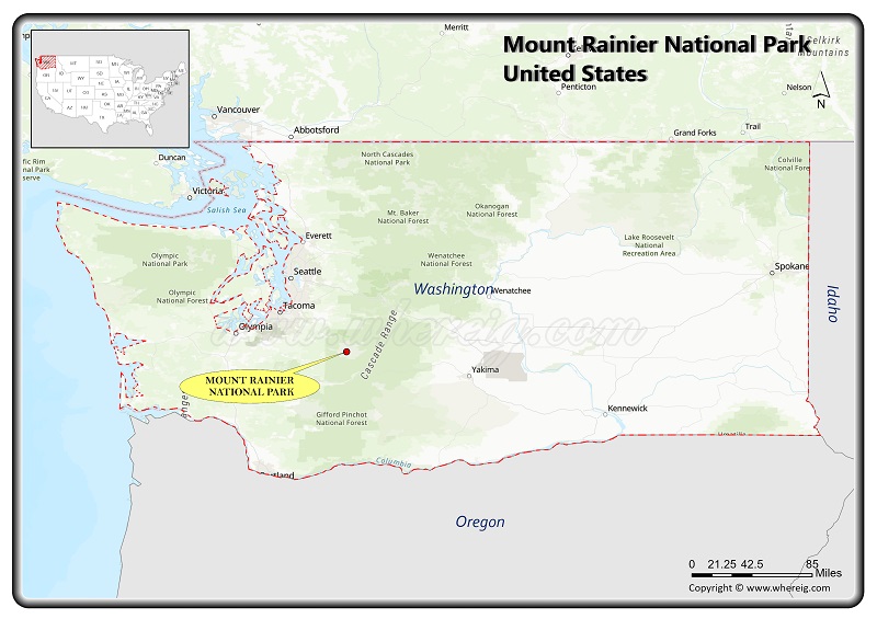 Where is Mount Rainier National Park Located in Washington Where is Mount Rainier National Park Located in Washington