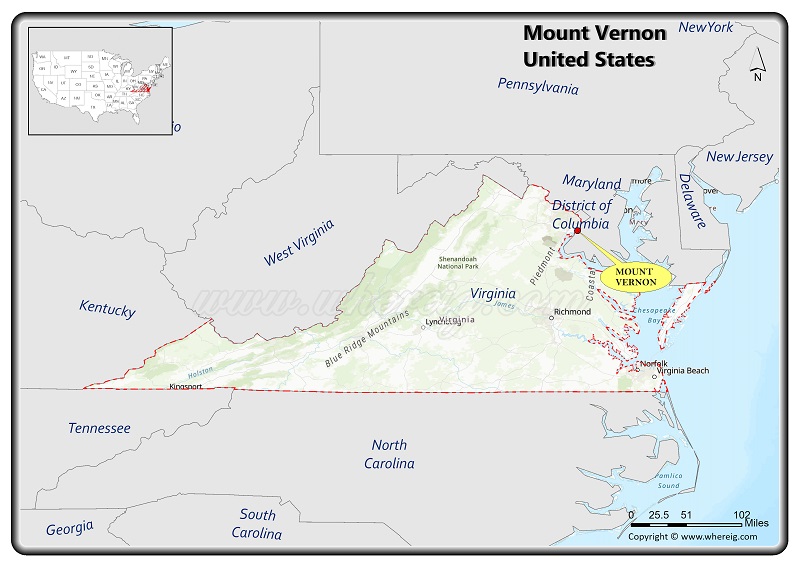 Where is Mount Vernon Located in Virginia