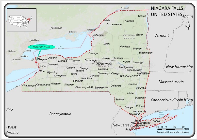 Where is Niagara Falls, US and Canada? Map, Attractions, Facts