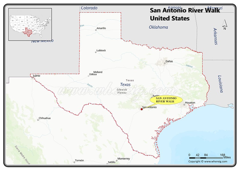 Where is San Antonio River Walk Located in Texas