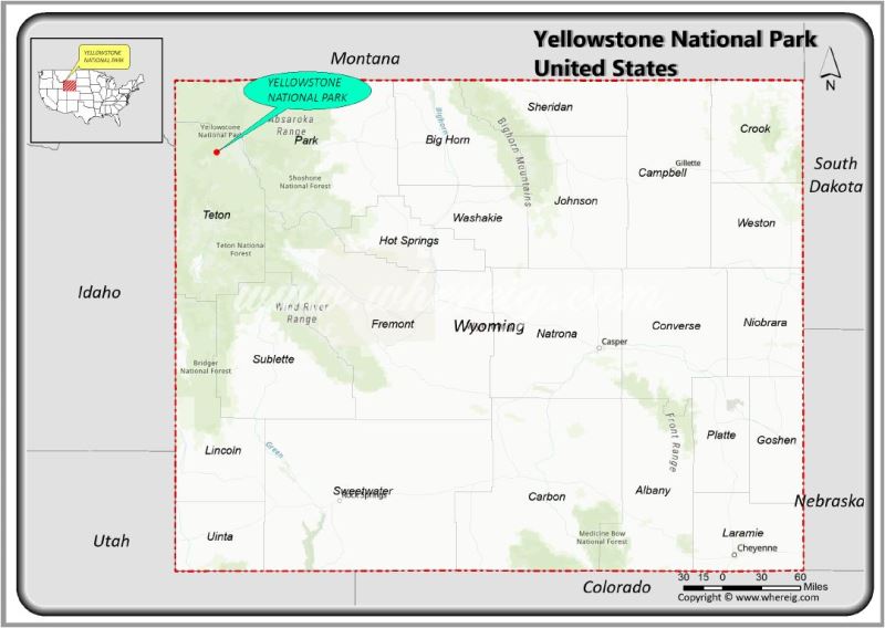 Where is Yellowstone National Park Located in Wyoming, Montana, and Idaho