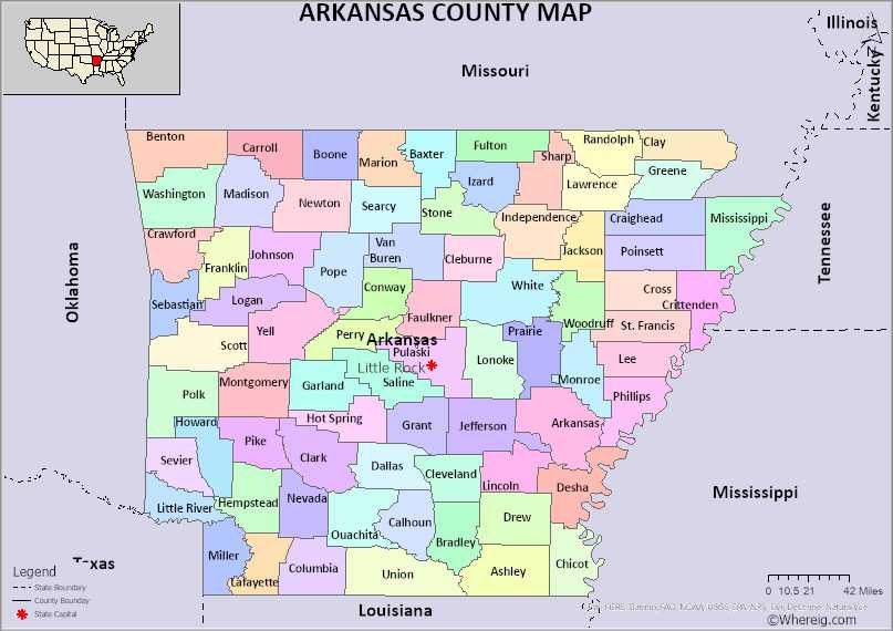 Arkansas County Map
