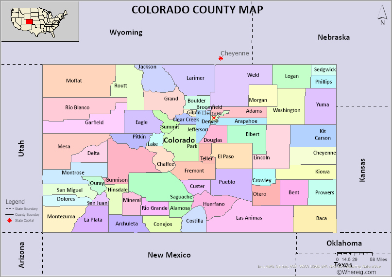 Colorado County Map