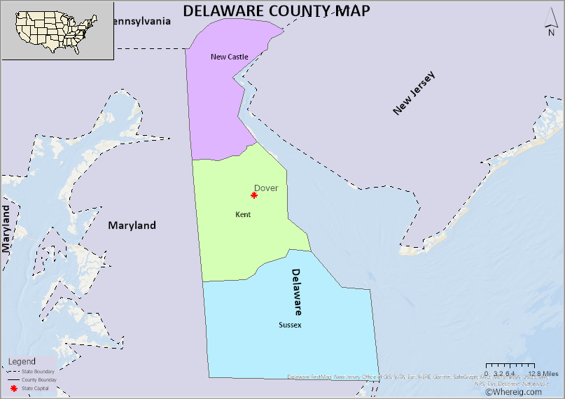 Delaware County Map