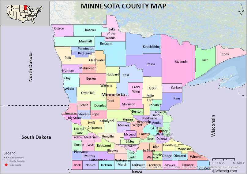 Minnesota County Map