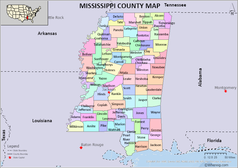 Mississippi County Map