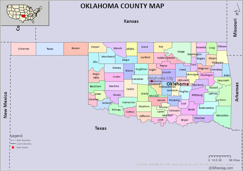 Oklahoma County Map