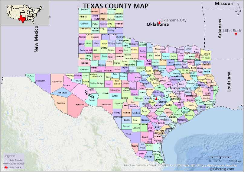 1856 TEXAS MAP TX WARD WASHINGTON WEBB WHARTON WHEELER WICHITA WILBARGER COUNTY 