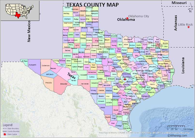 Texas County Map